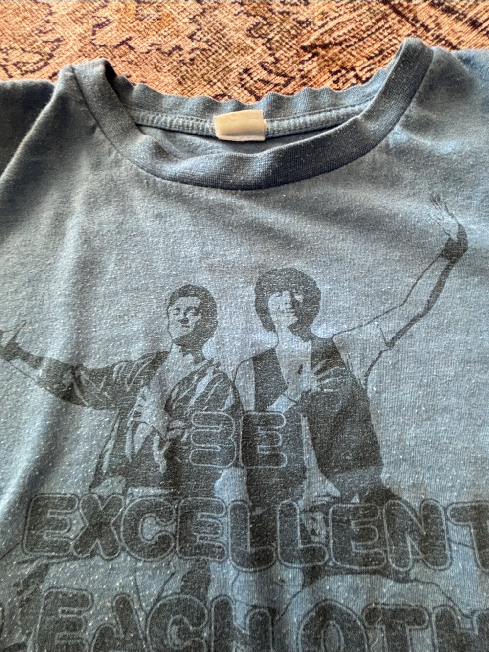 Vintage 90s Bill & Ted’s Excellent Adventure Blue Graphic T-Shirt